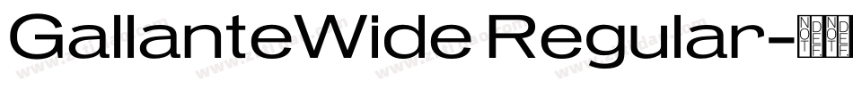 GallanteWide Regular字体转换